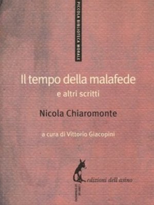 cover image of Il tempo della malafede e altri scritti